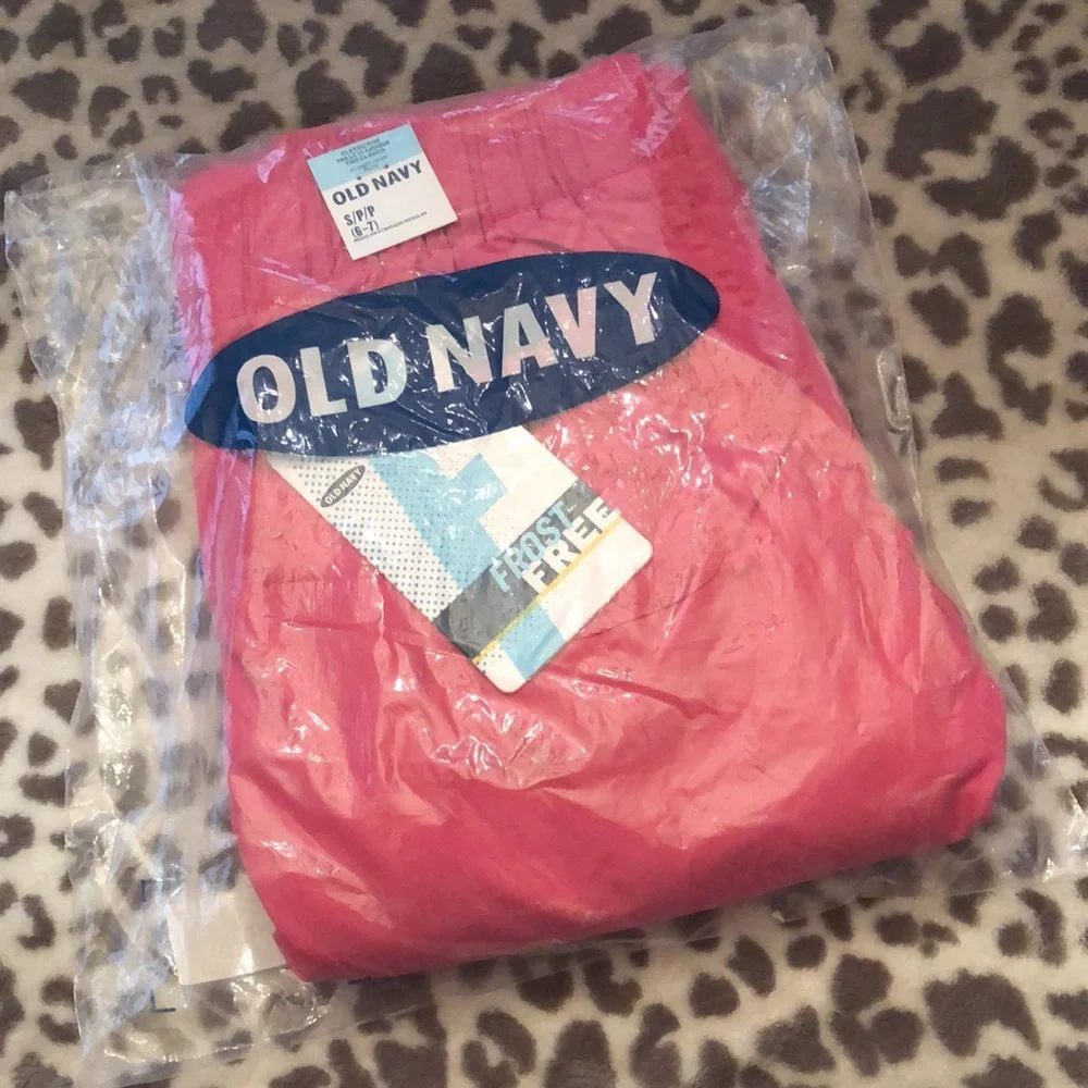 Old Navy Pink Frost Free Snow Pants Size Small 6 7 Fleece Lined